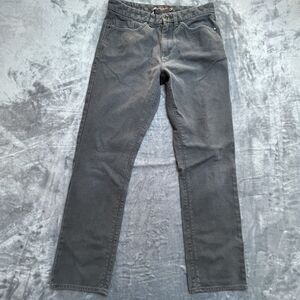 Black Brown Jeans 30 x 30 Tailored Fit Gray Rough Straight Leg Grunge Streetwear